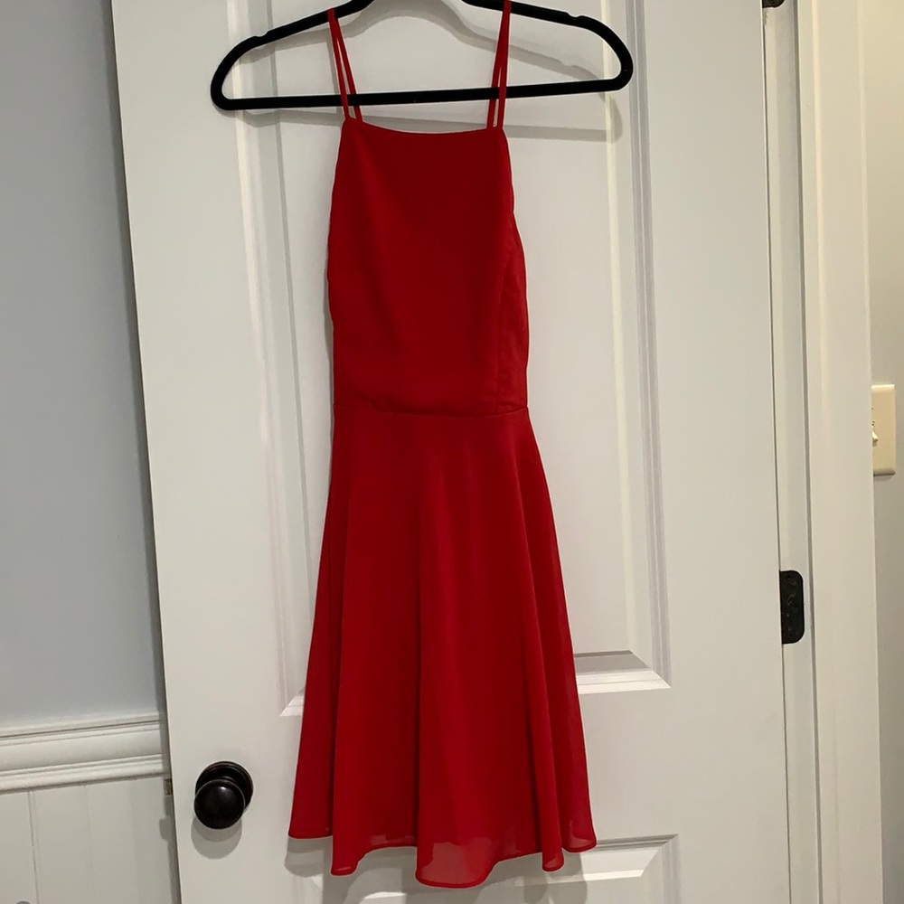 Red high neck Lulus Dress Women’s Medium